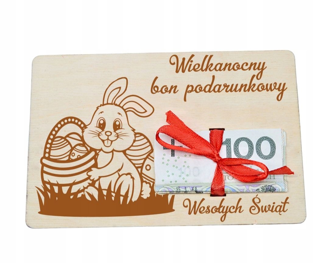 Nowy bon podarunkowy na zajaca drewno