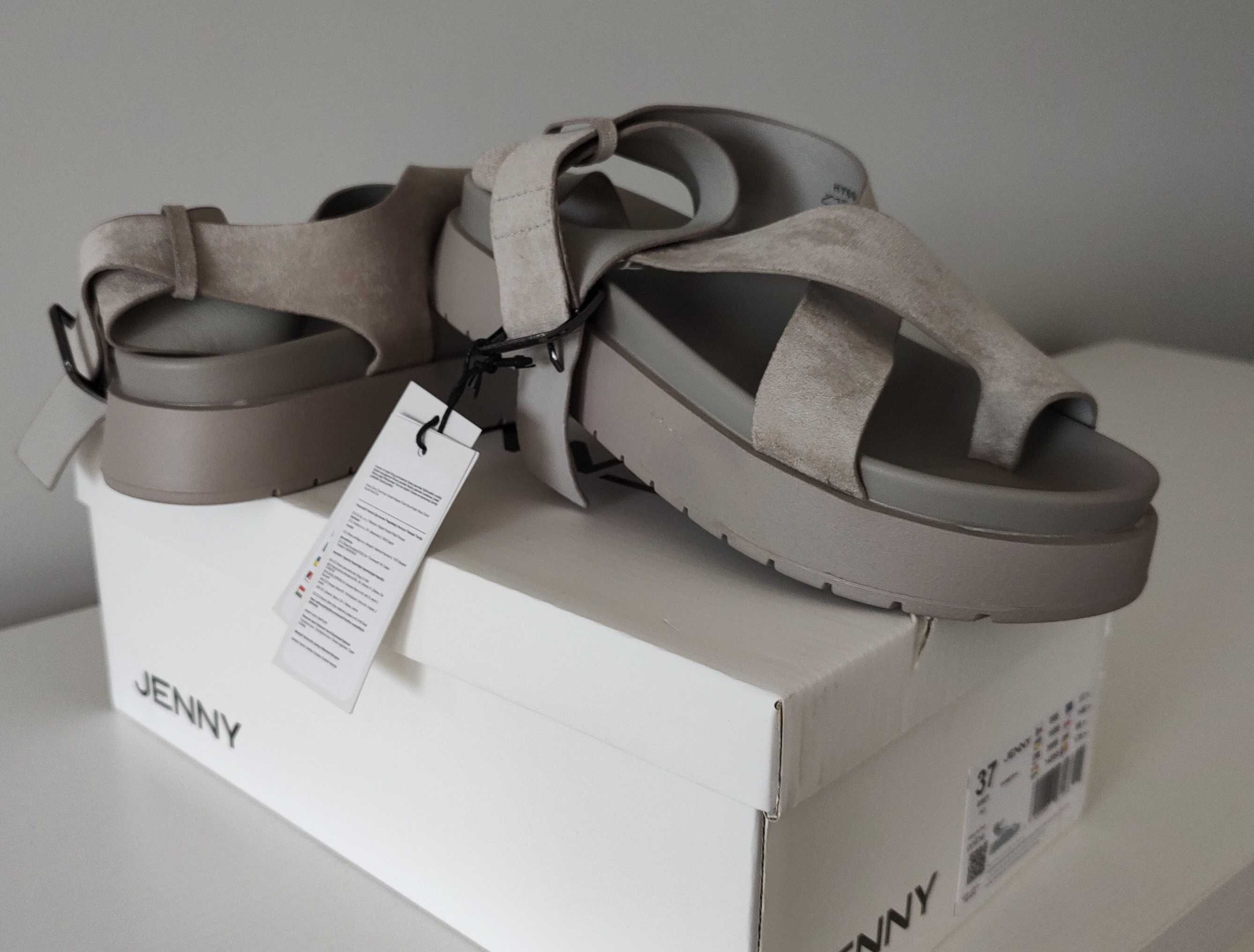 Sprzedam sandały CCC Jenny, kolor grey frey, rozm 37, nowe, faktura,