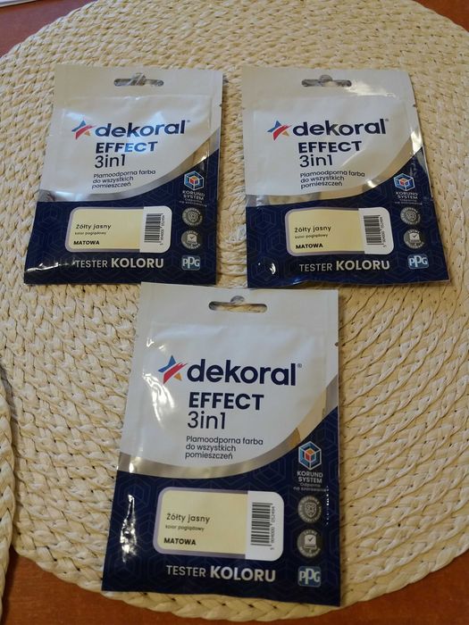 Tester koloru Dekoral effect 3in1 matowy jasny żółty