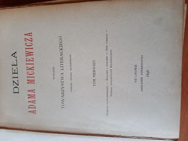 Książka z duszą 1896 Lwów Adam Mickiewicz Dzieła