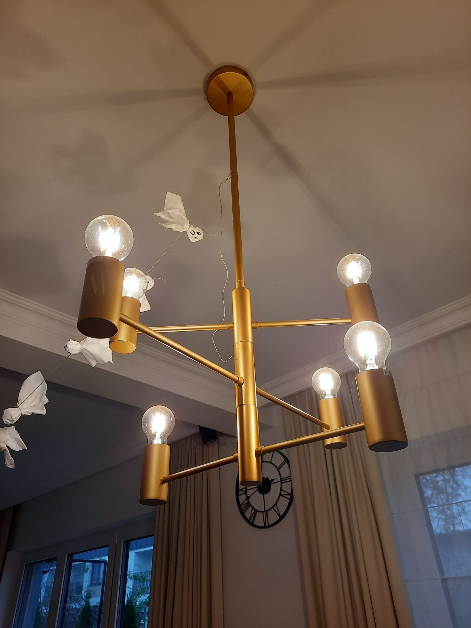 Żyrandol lampa sufitowa Italux veva złota 6