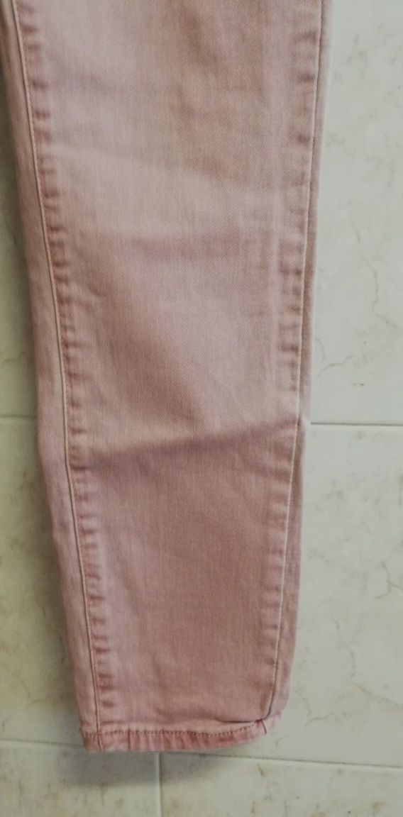 Calça de ganga, rosa novas