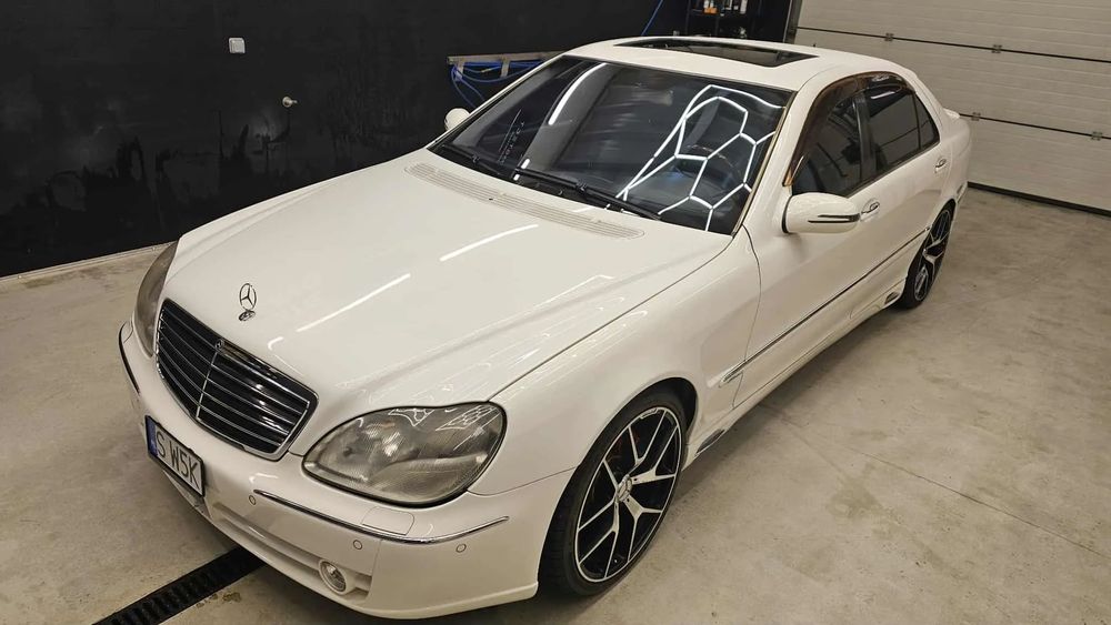Mercedes-Benz Klasa S Long Lorinser Japonia, Alabaster White, V8 M113, 5G tronic