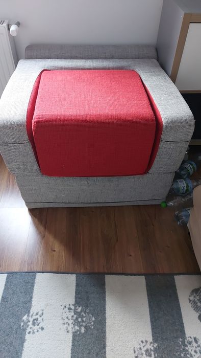 Fotel rozkładany pufa