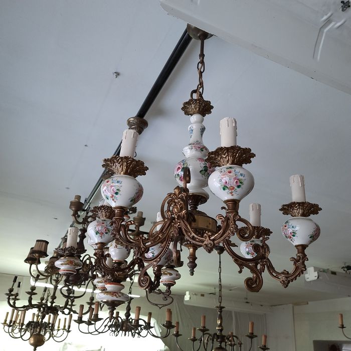 Антикварные бронзовые люстры, Германия, Франция