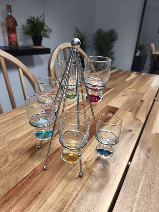 Set copos shots com suporte