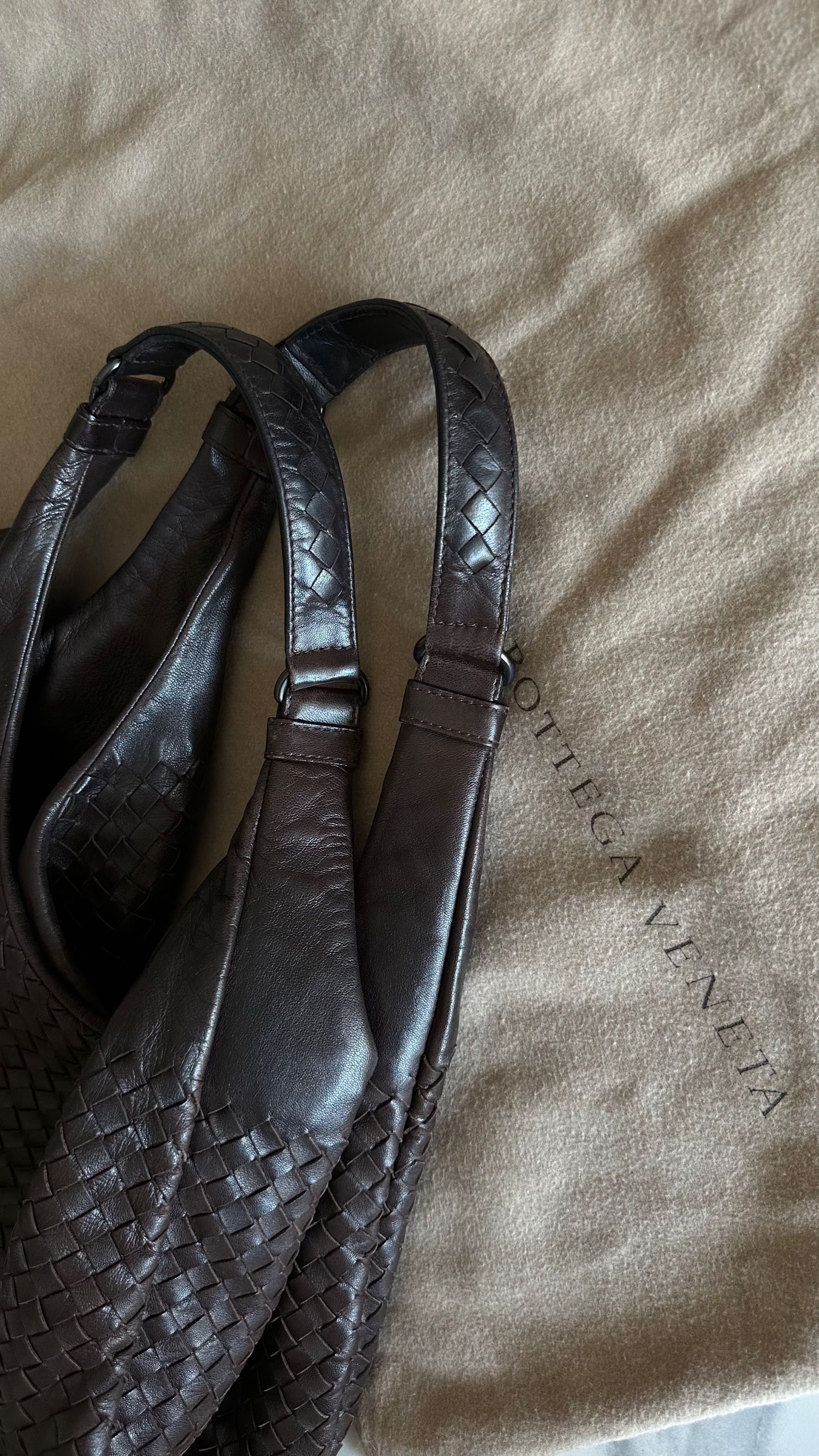 Bottega Veneta Torba - Big Woven Veneta Tote Dark Brown Chocolate