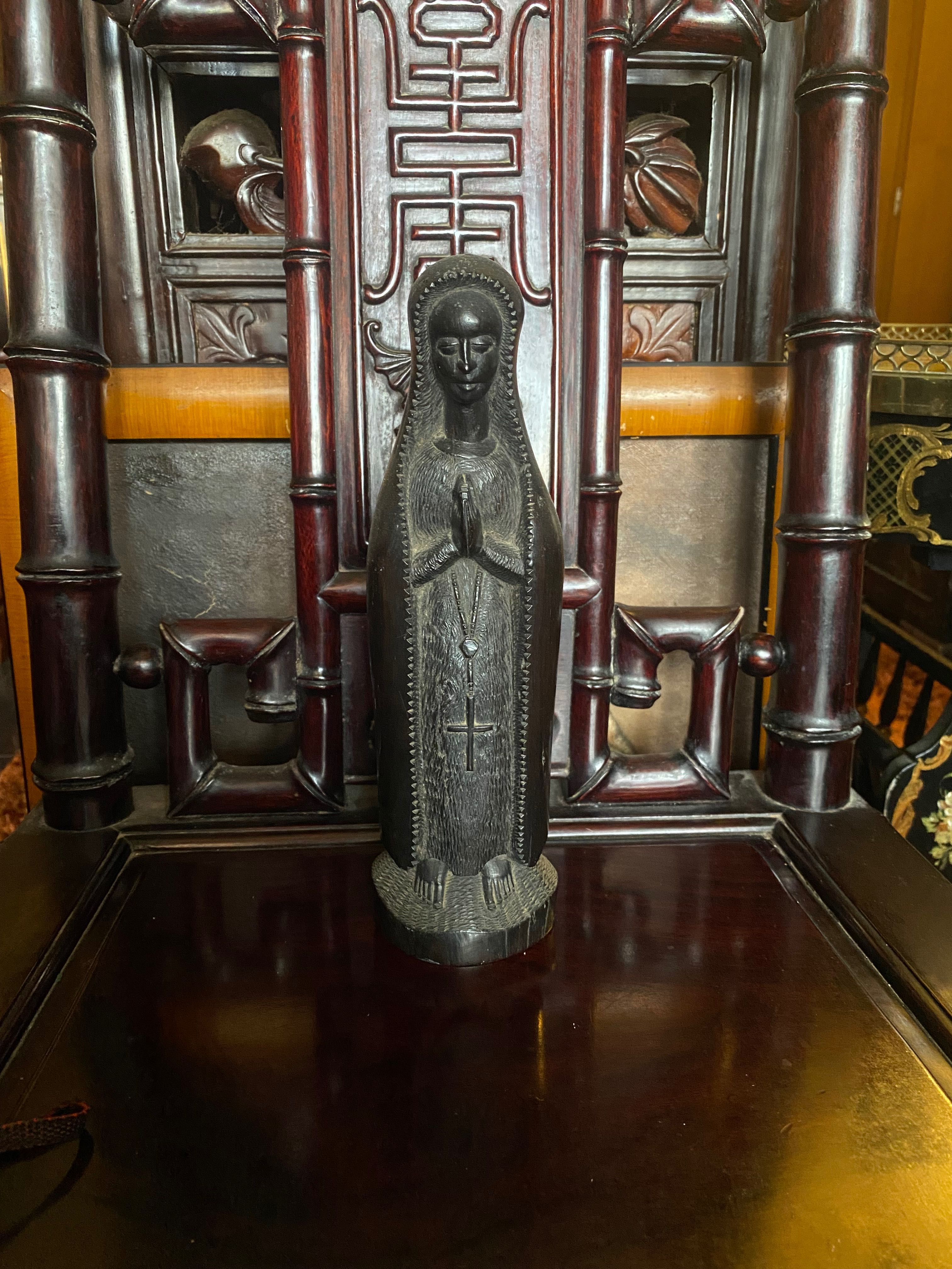 Mamã Muxima Madeira Pau-Preto 26 cm Anos 60