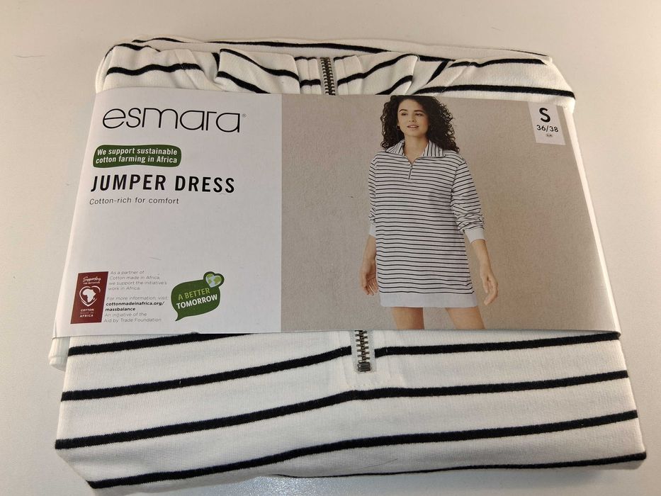 A118 Esmara Sukienka Sweterkowa Jumper Dress Paski S 36/38