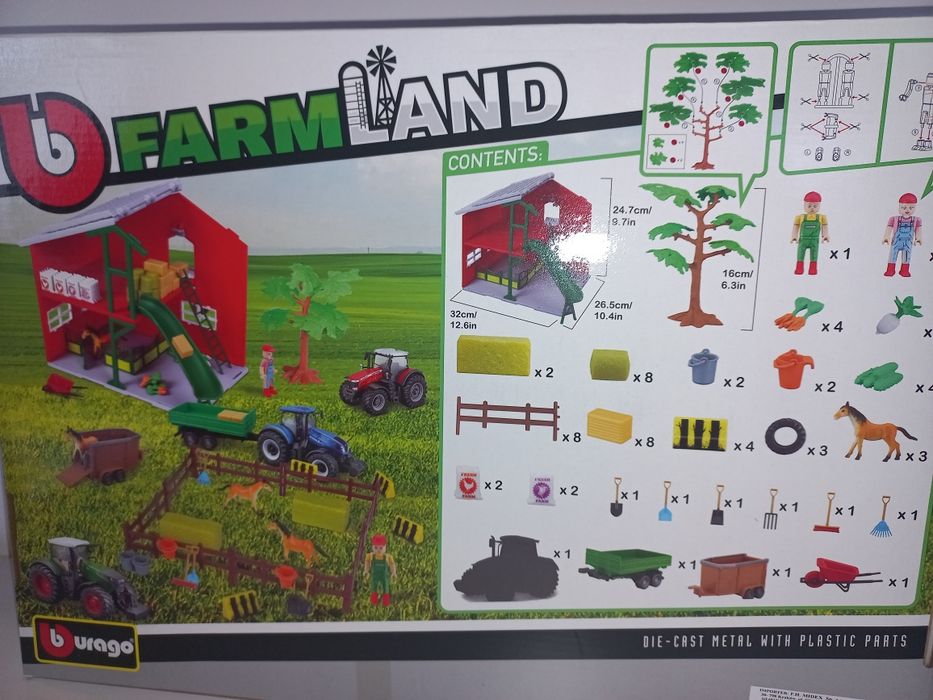 Bburago farma,stajnia dla koni + traktor
