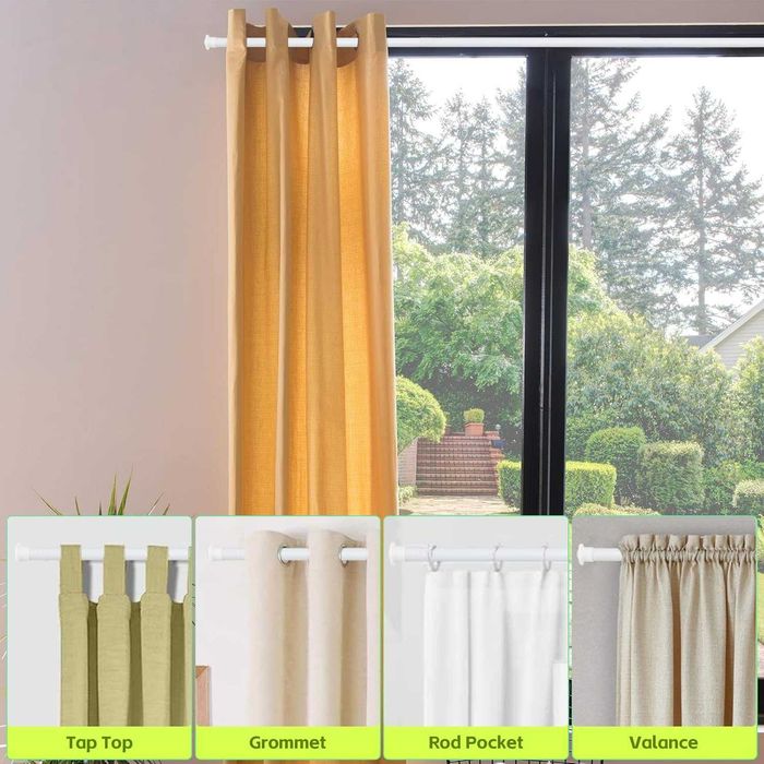 877 HARRMS 16mm Karnisz Rozkładany, Matowy Biały, 76-152 cm