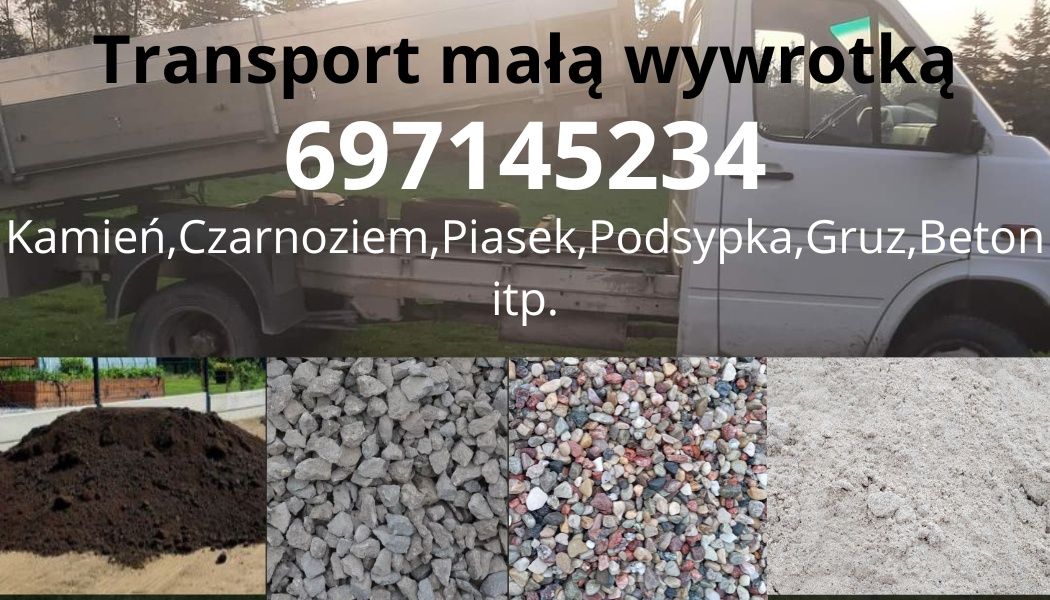 Czarnoziem Piasek Kamiń podsypka beton itp.