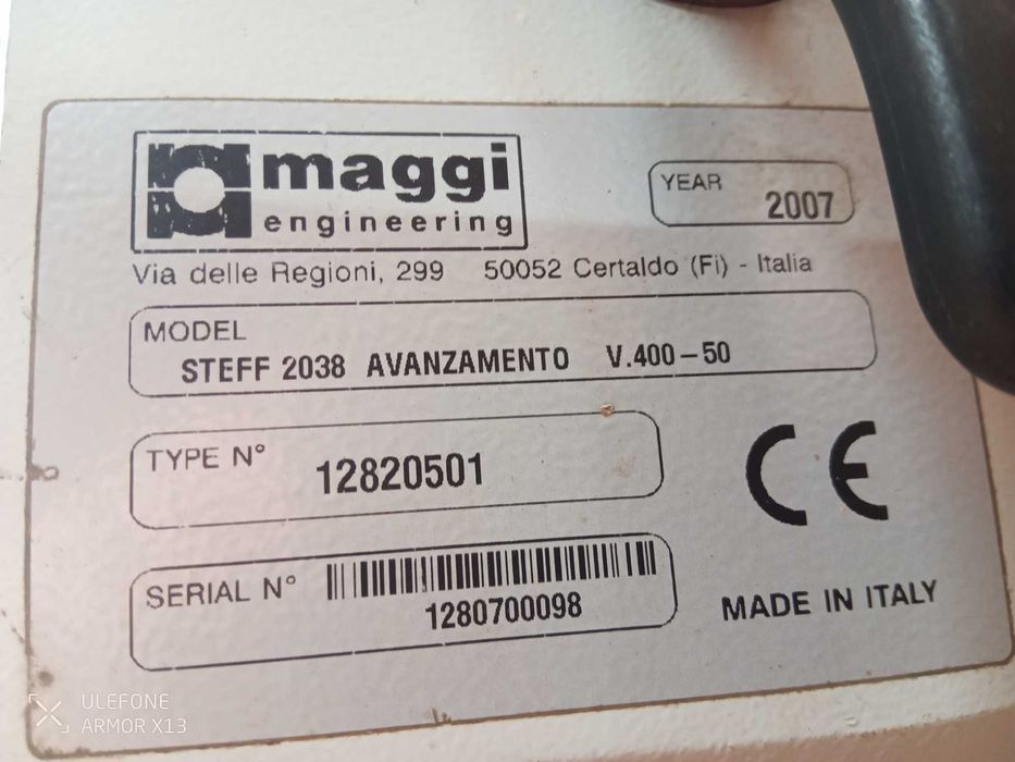 Alimentador MAGGI / Steff 2038 – peça profissional de carpintaria