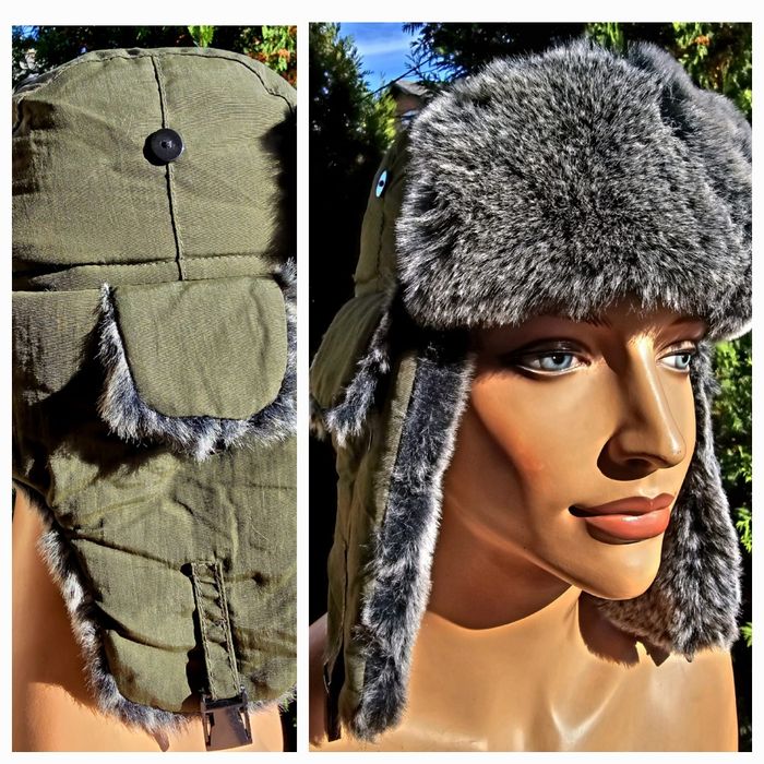 Modna zimowa czapka uszatka ocieplana nowa Wyprzedaż !