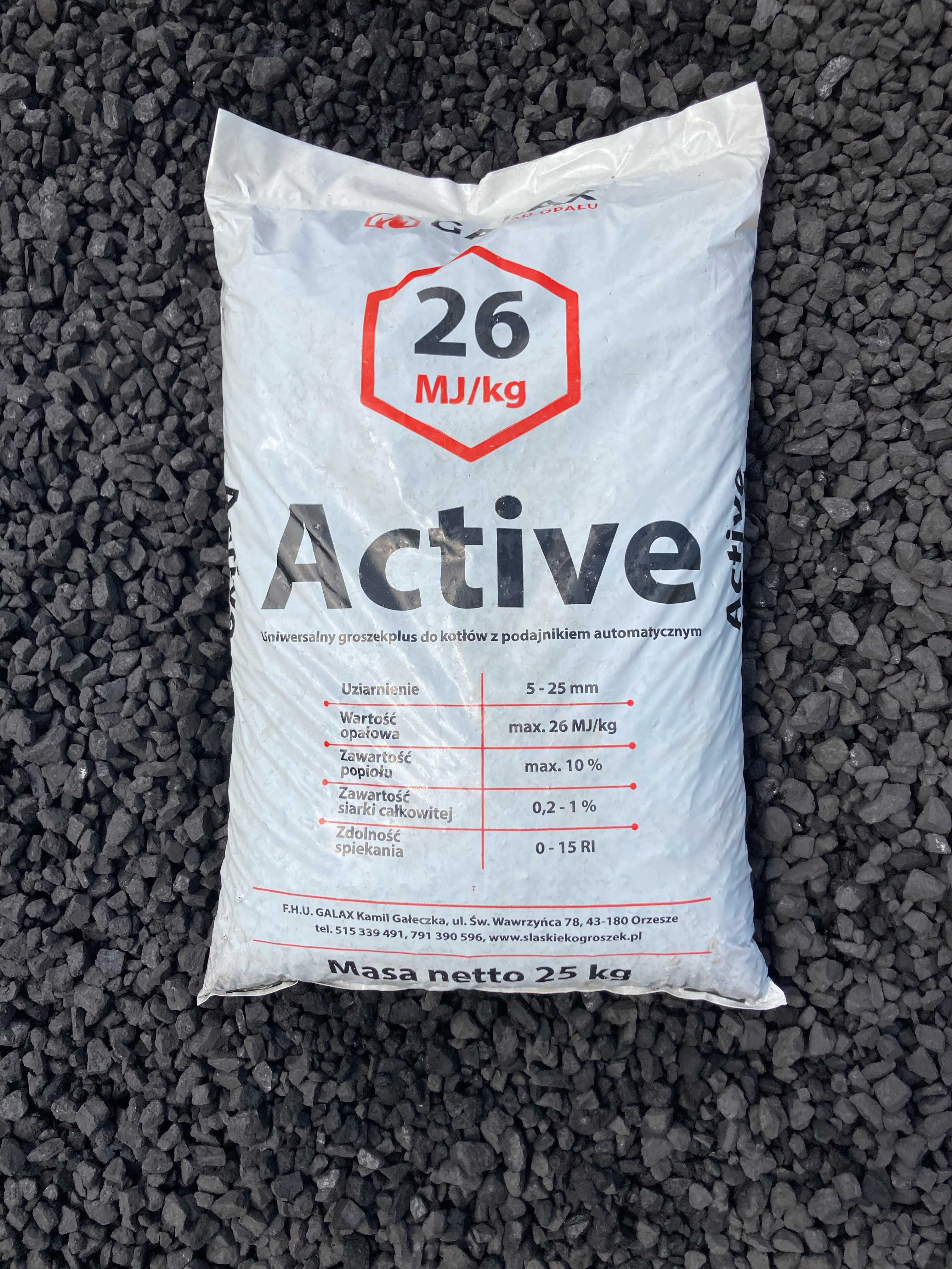 Ekogroszek ACTIVE 26Mj/kg, w ofercie Orzech, Miał, Koks, Pellet