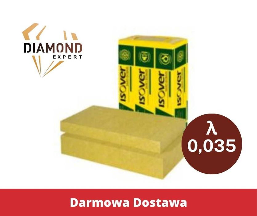 Wełna Mineralna-Na Elewację-0,035-15cm-Skalna Isover Fasoterm 35