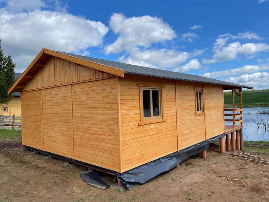 domek drewniany dom z drewna domki drewniane działkowe na ROD WARBIT