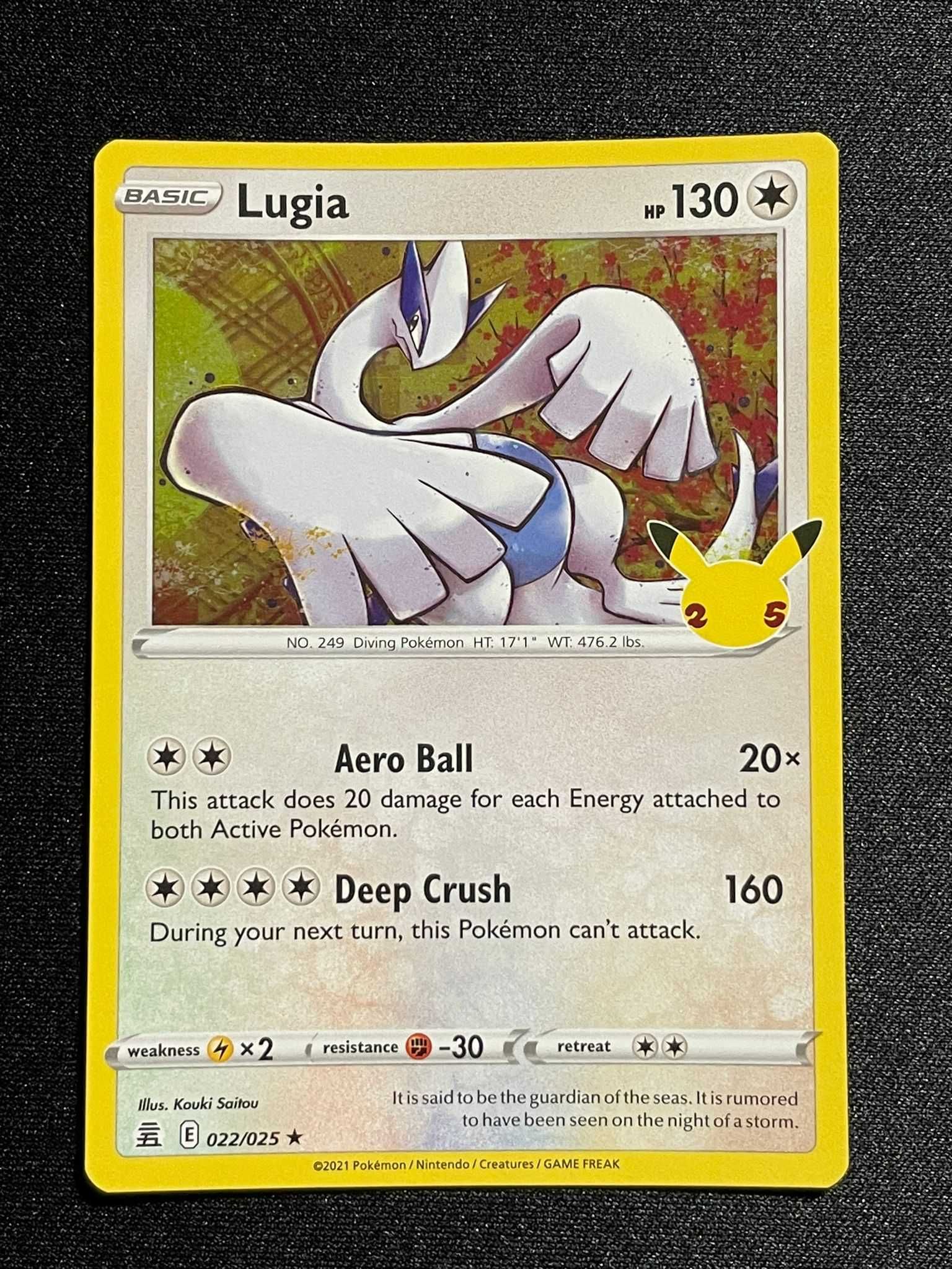 Carta Pokemon Celebration 25th Anniversary Lugia 22/25