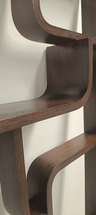 ścianka kwiatowa Ludvik Volak Holesov design vintage półka