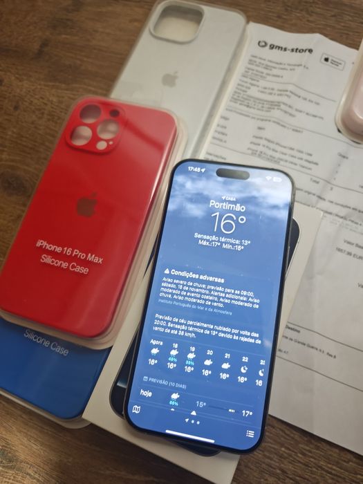 iPhone 16 Pro Max  6.9" 256GB Branco Titanium Seminovo C/Garantia