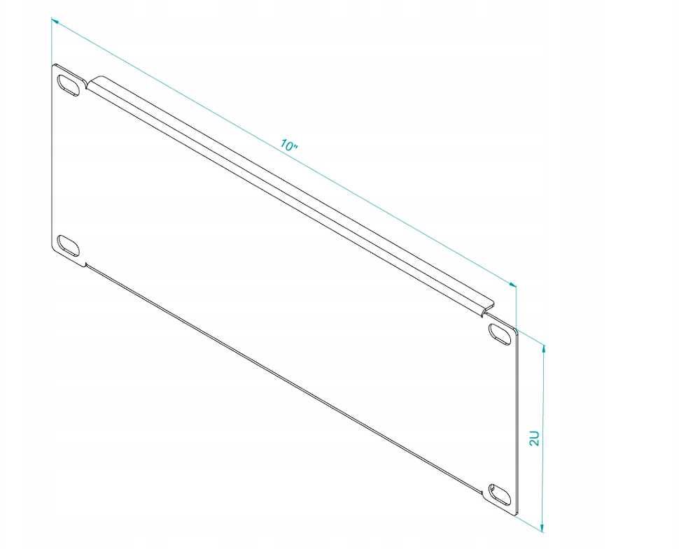 Panel Maskujący Maskownica RACK 10" 2U Stalflex do Szaf Serwerowych