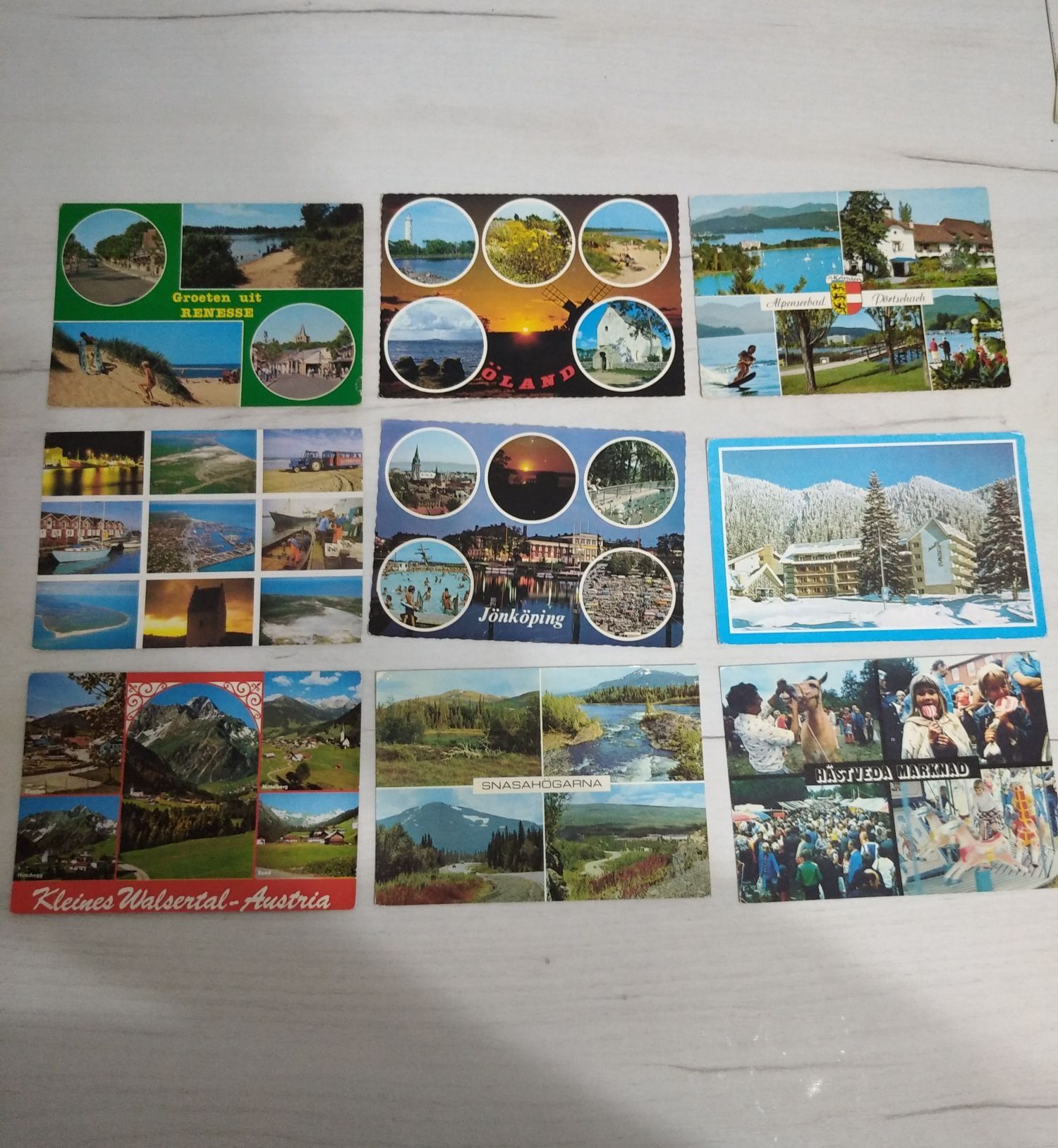 Почтовые открытки с видами городов, Европа, 60-90 года.