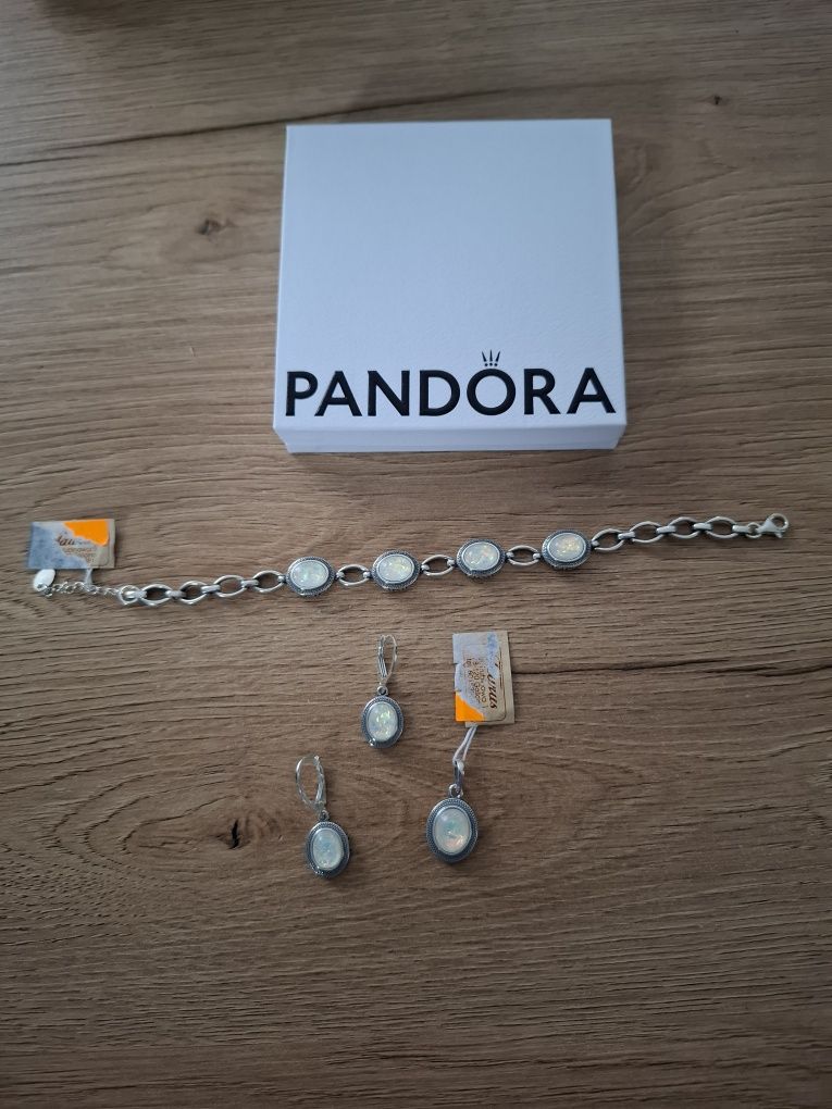 Komplet biżuterii srebrej Pandora