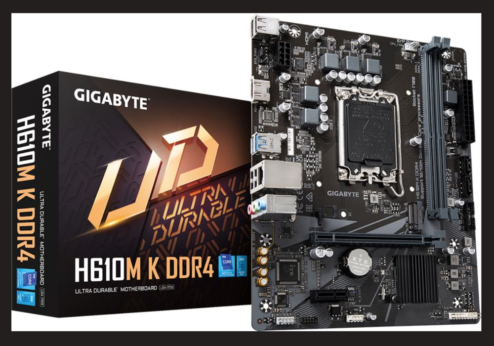 Материнская плата Gygabite Н610М К DDR4 ( s1700, Intel H610,  PSI-EX16