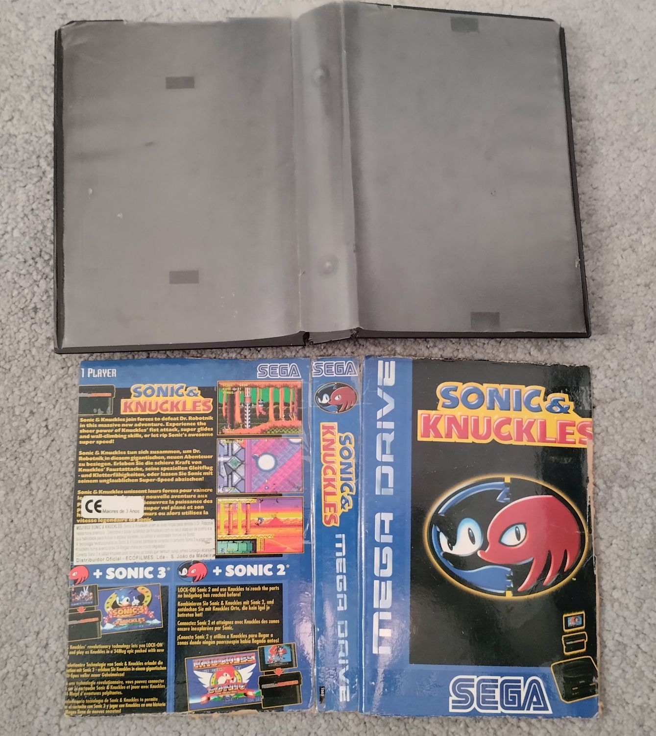 Sonic & Knuckles Capa e Caixa