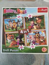 Puzzle Masza i Niedźwiedź 4w1