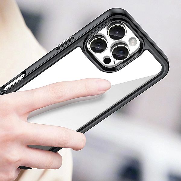 Etui Outer Space Case z żelową ramką do iPhone 16 Pro - czarne