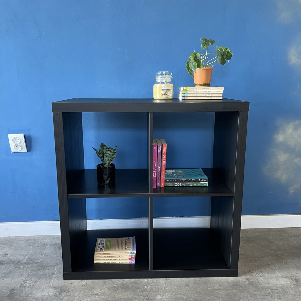 Regał IKEA KALLAX 2x2 czarnobrąz stan bdb