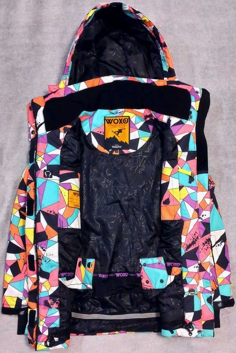 Kurtka zimowa z odpinanym kapturem KappAhl Woxo 720 EU 158 kolorowa