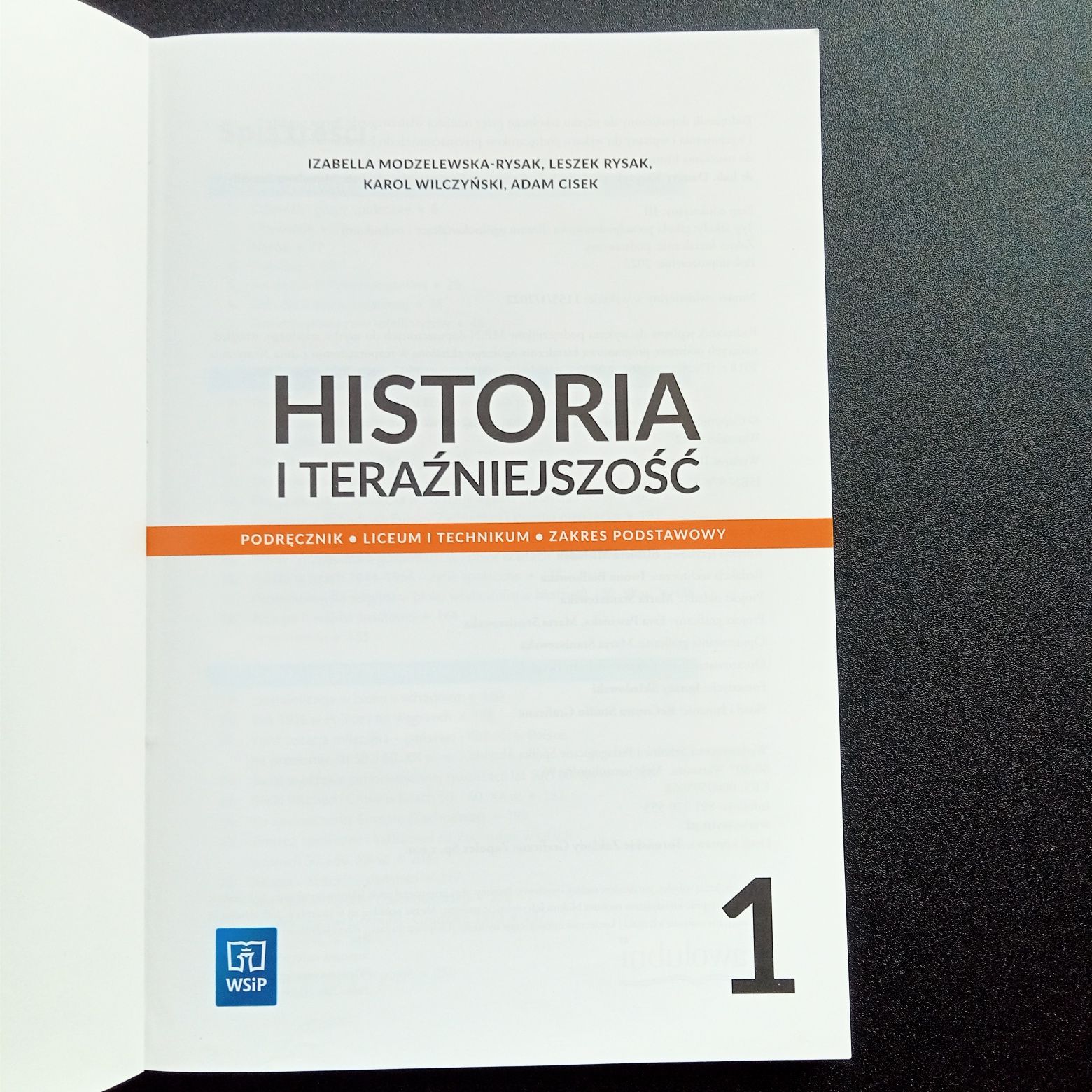 Historia i teraźniejszość WSiP Część 1 Zakres podstaw Technikum Wetery