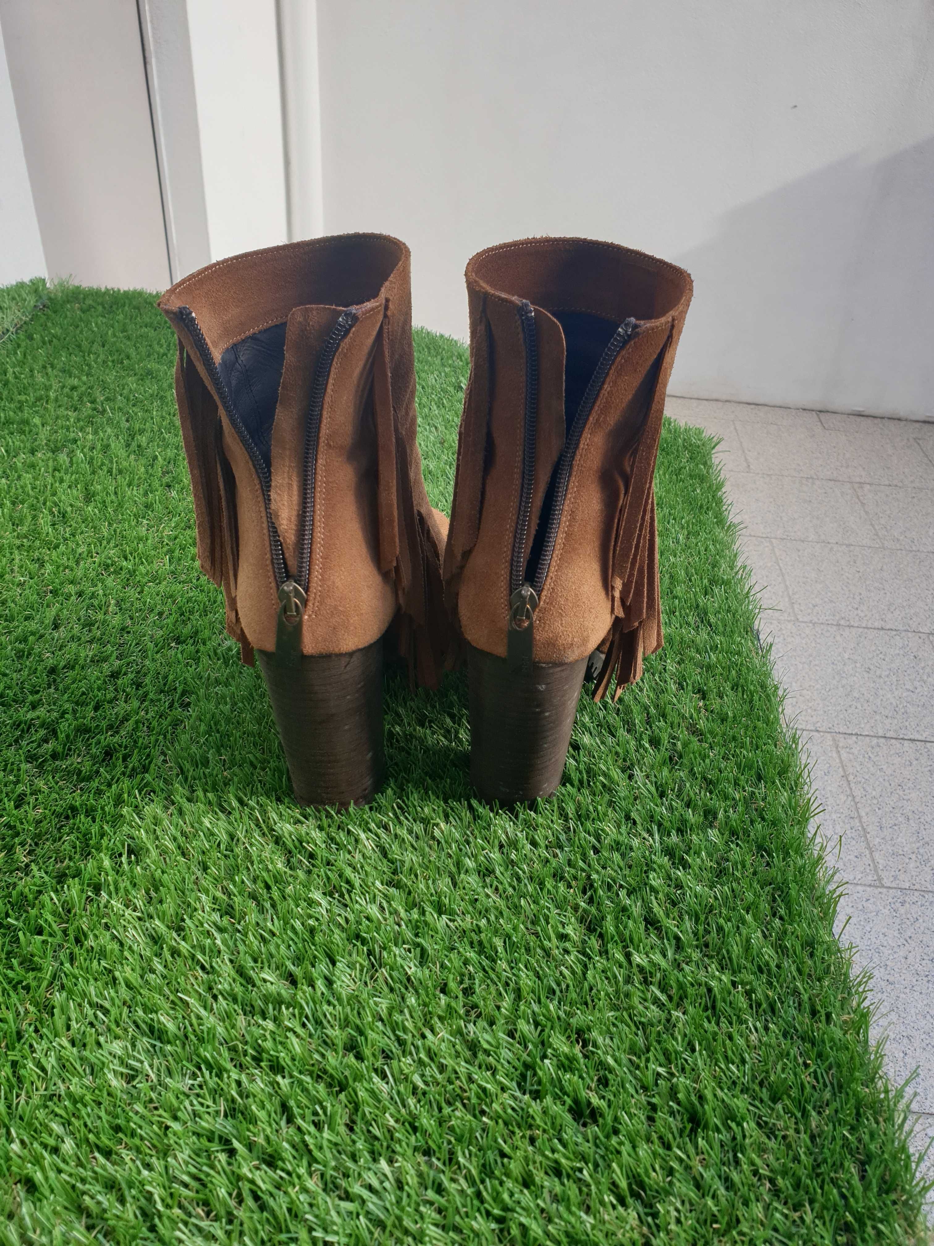 Botins camurça castanhos da prof n.° 38   - melhor oferta - da prof