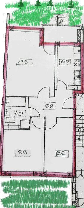 3 pokojowe mieszkanie na parterze, Lityńskiego
