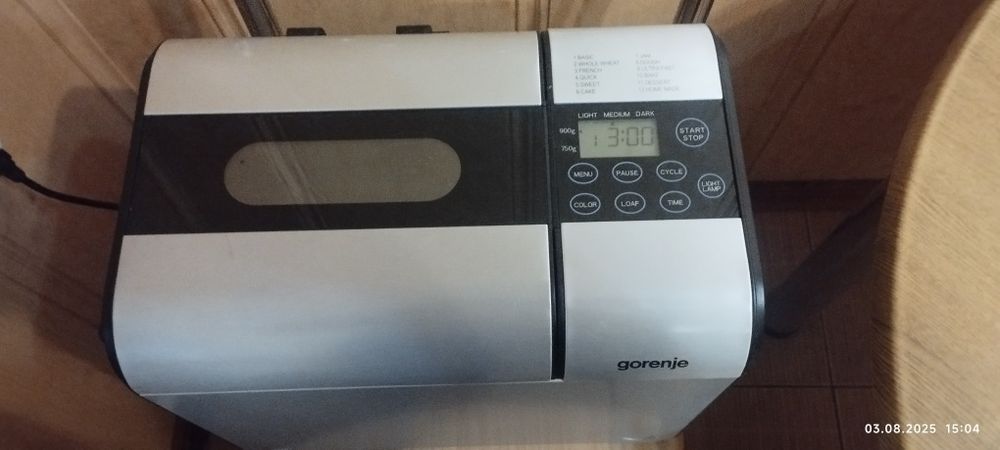 Хлебопечка gоrenje BM 900AL