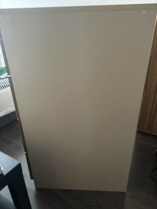 Zestaw szafa + kompoda 4szuflady z płyty wiórowej 18mm wenge jasne/zeb