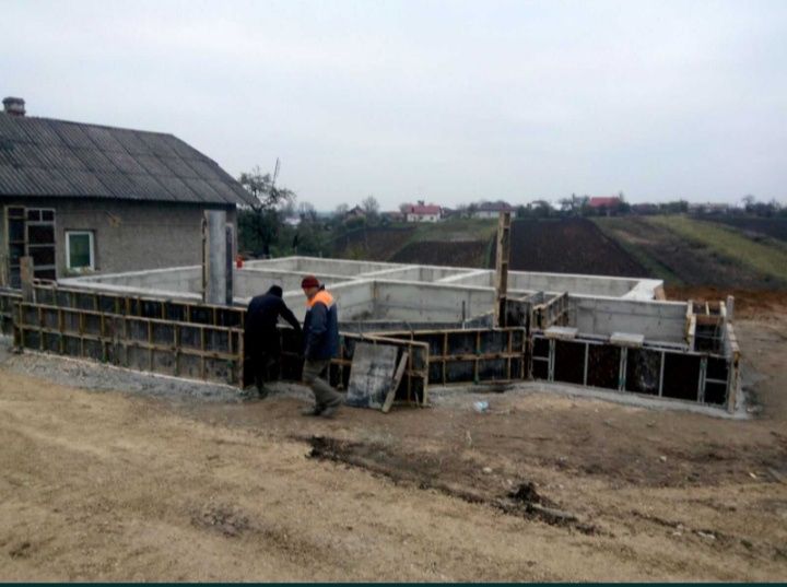 Будівельні роботи Фундамент Монолітні роботи Опалубка