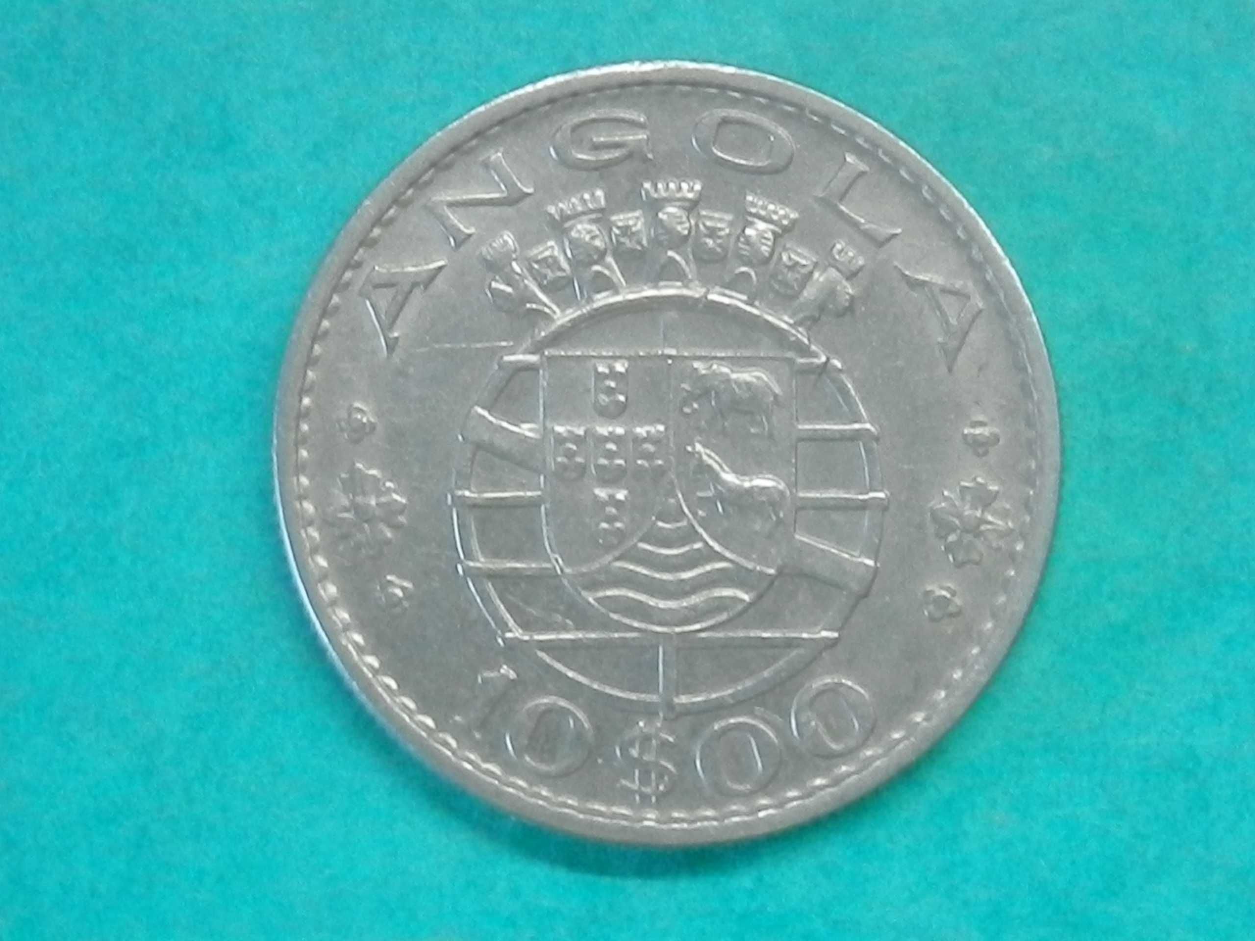 1042 - Angola: 10$00 escudos 1969 cuni, por 1,30