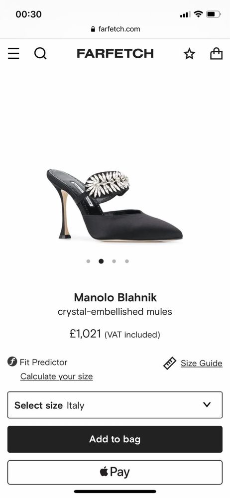 Мюли Manolo Blahnik crystal-embellished