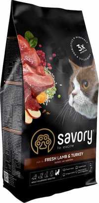 Сухой корм для кошек  Savory с мясом ягненка и индейки 8 кг Срок11.24