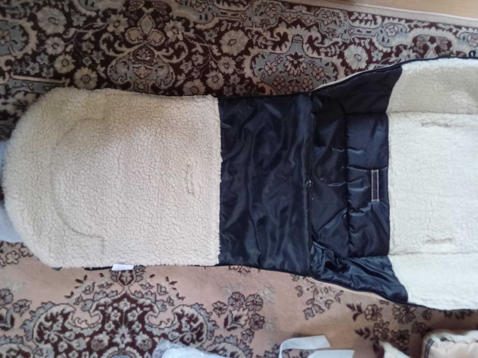 Теплий конверт на овчині у візок