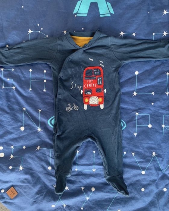 Pajacyk chłopiec Zestaw pajacyków nowych Mothercare r. 1-3 miesiące