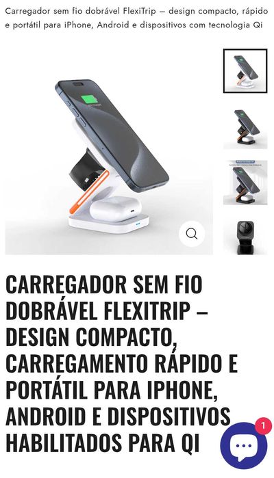 carregador inalambrico para iphone e android