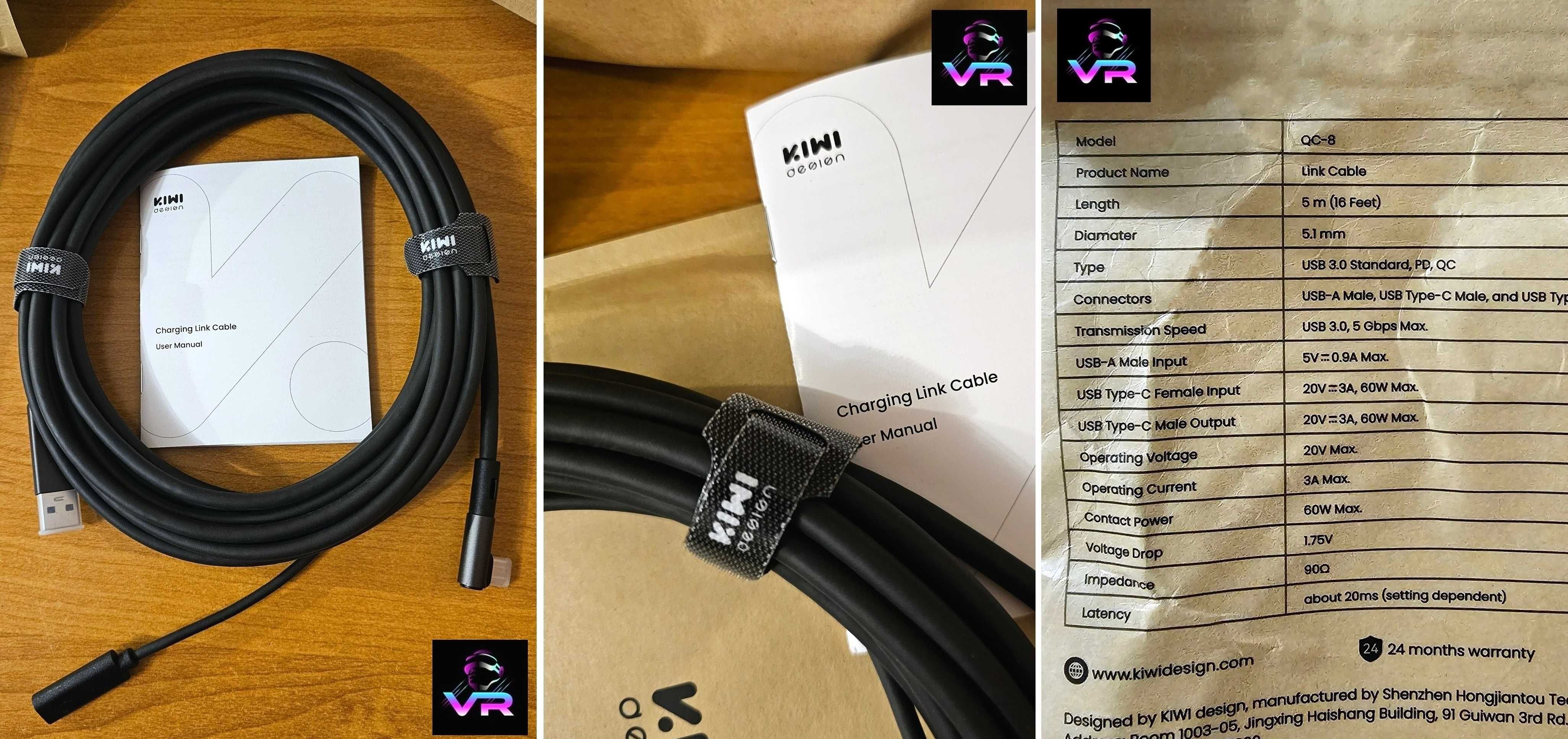 KIWI Design‼️TOP кабель 60W Charging Link Cable Meta Quest 3, Oculus 2