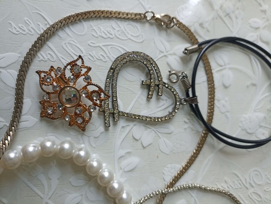 Біжутерія кольє брош ланцюжок