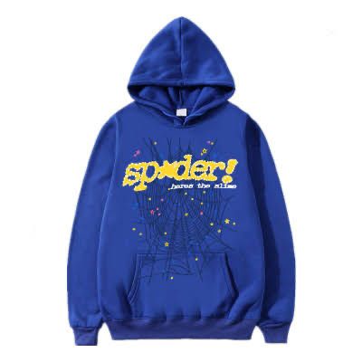 Hoodie sp5der blue. Худи Спайдер синя