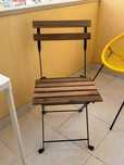 Cadeira exterior, dobrável preto/castanho claro IKEA - modelo TÄRNÖ
