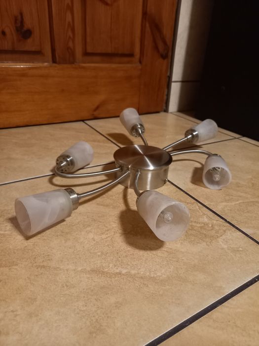 Lampa wisząca srebrna